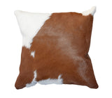 Brown & White Cowhide Cushion