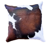 Reddish Brown Cowhide Cushion