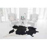 Black & White (More Black) Natural Cowhide Rug