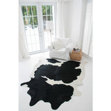 Black & White (More Black) Natural Cowhide Rug