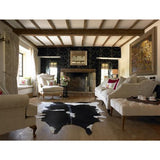Black & White (More Black) Natural Cowhide Rug