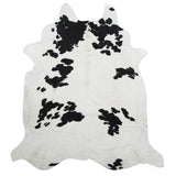 Black & White (More White) Natural Cowhide Rug