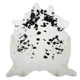 Black & White (More White) Natural Cowhide Rug