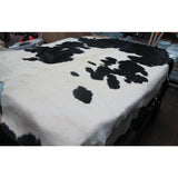 Black & White (More White) Natural Cowhide Rug