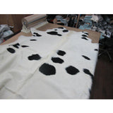Black & White (More White) Natural Cowhide Rug