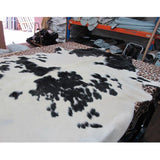 Black & White (More White) Natural Cowhide Rug