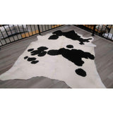 Black & White (More White) Natural Cowhide Rug