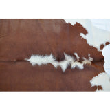 Brown & White Hereford Natural Cowhide Rug