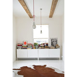 Brown & White Hereford Natural Cowhide Rug