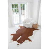 Brown & White Hereford Natural Cowhide Rug