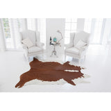 Brown & White Hereford Natural Cowhide Rug