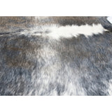 Dark Silver Grey Natural Cowhide Large Rug