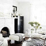 Snow Tiger Cowhide Large Rug