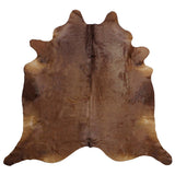 Solid Chocolate Brown Natural Cowhide Rug