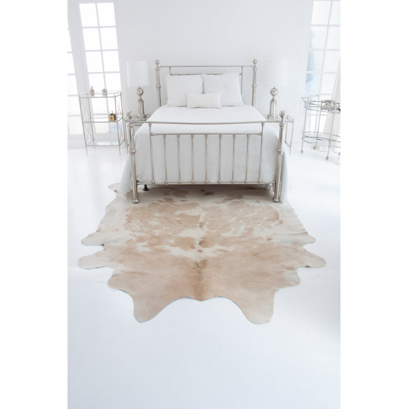 Beige & White Special Natural Cowhide Rug