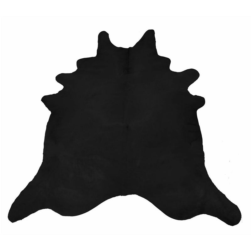 Black Dyed Cowhide Large Rug