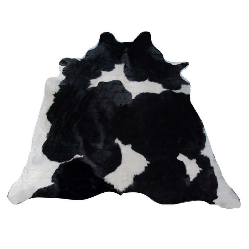 Black & White (More Black) Natural Cowhide Rug