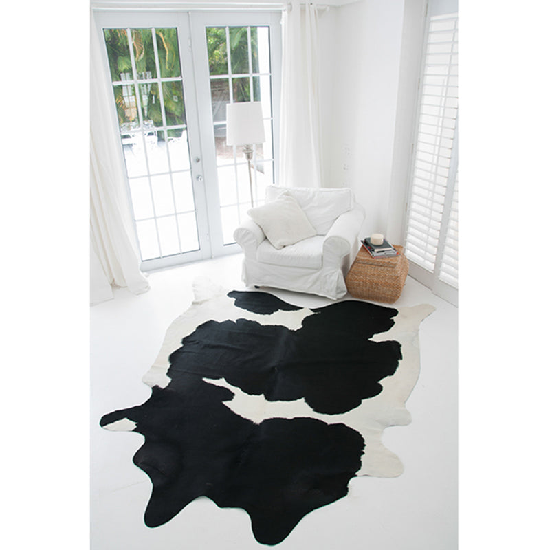 Black & White Natural Cowhide Rug