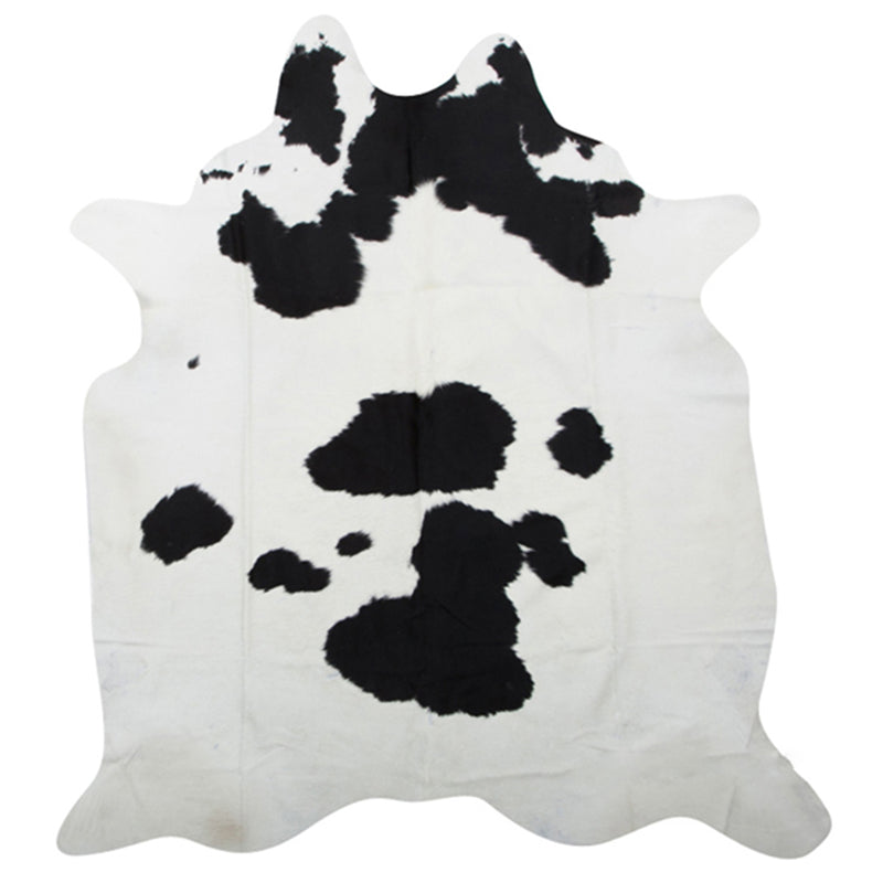 Black & White (More White) Natural Cowhide Rug