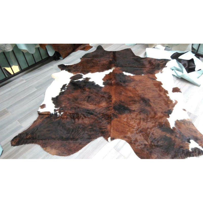 Brazilian Tri-Colour Natural Cowhide Rug