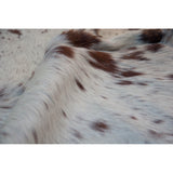 Brown Salt & Pepper (Mostly White) Natural Cowhide Rug