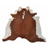 Brown & White Hereford Natural Cowhide Rug