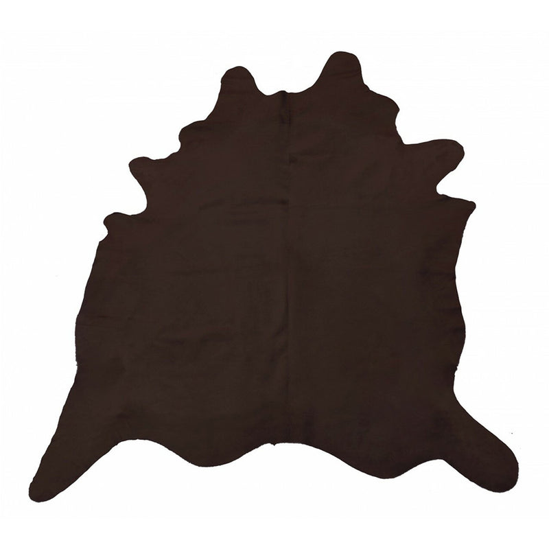 Chocolate Brown Dyed Cowhide Large Rug