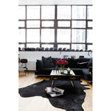 Black Dyed Cowhide Large Rug