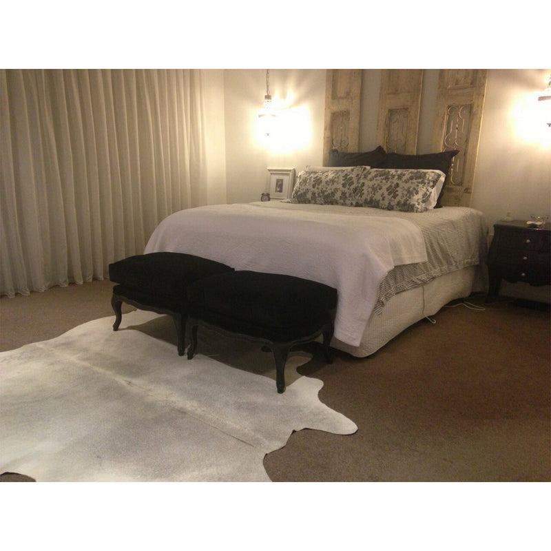 Light Grey Natural Cowhide Rug