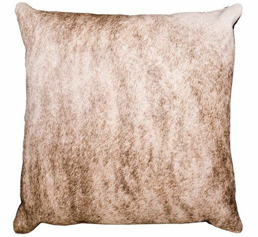 Light Exotic Cowhide Cushion