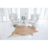 Lighter Beige Natural Cowhide Rug