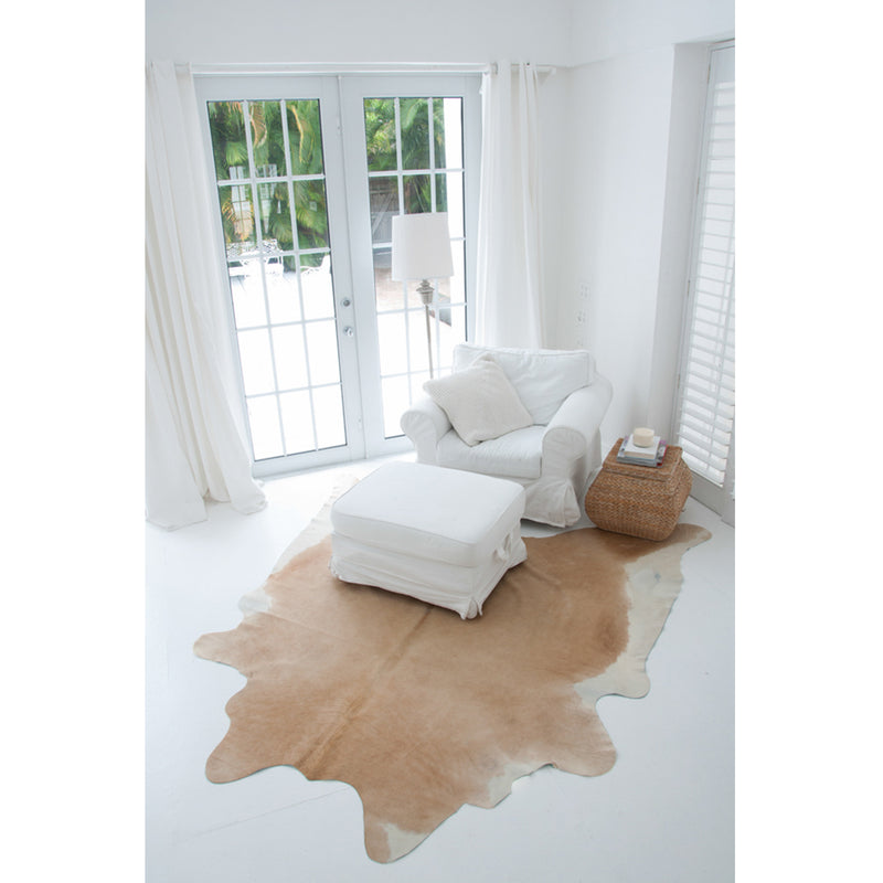 Lighter Beige Natural Cowhide Rug