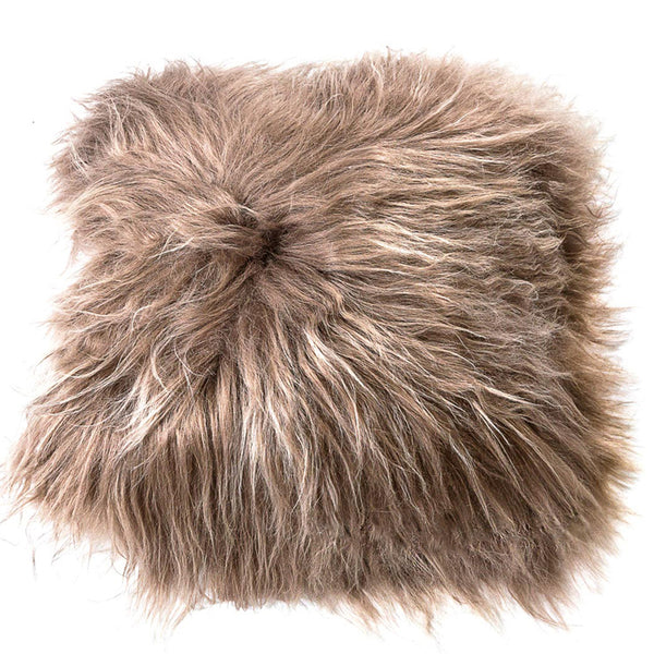 Long Haired Icelandic Sheepskin 50cm Cushion - Latte