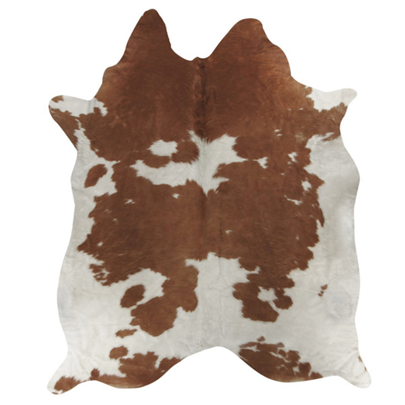 Medium Brown & White Special Natural Cowhide Rug