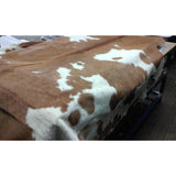 Medium Brown & White Special Natural Cowhide Rug