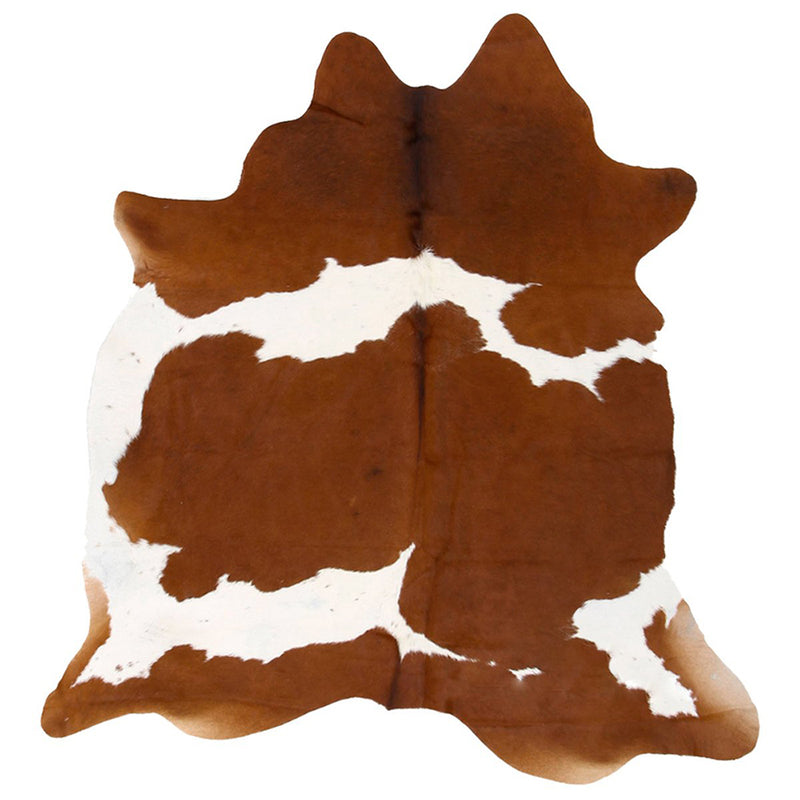 Medium Brown & White Special Natural Cowhide Rug