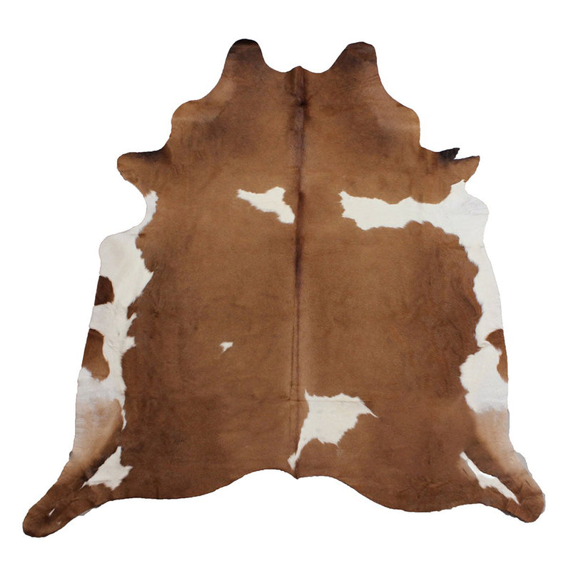 Medium Brown & White Special Natural Cowhide Rug