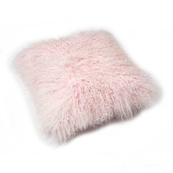 Pink mongolian on sale cushion