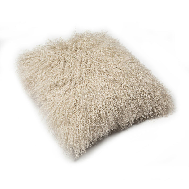 Mongolian Lambswool 50cm Cushion - Oatmeal