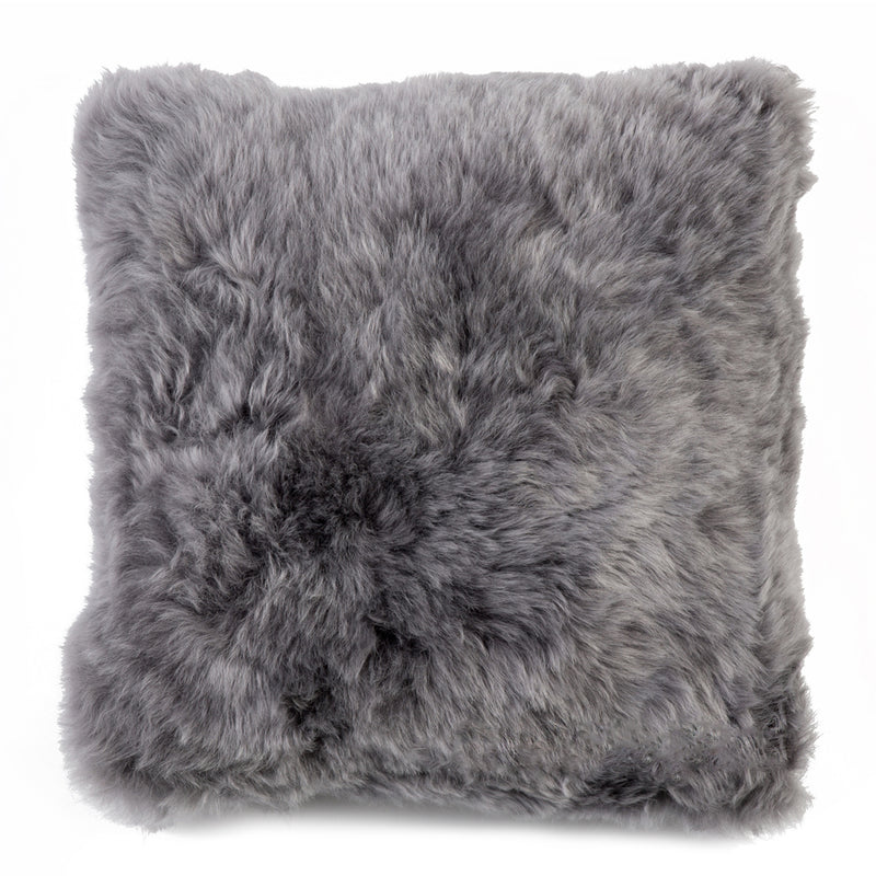 Short Haired Icelandic Sheepskin 50cm Cushion - Storm Grey
