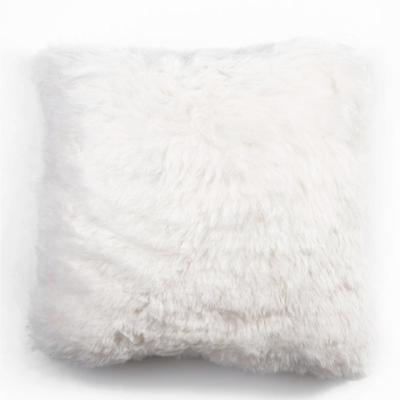 Short Haired Icelandic Sheepskin 50cm Cushion - White
